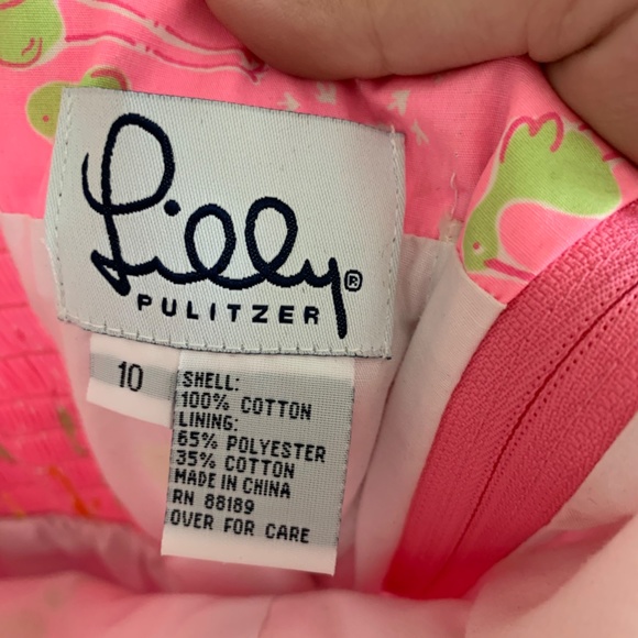 Vintage Lilly Pulitzer strapless dress size 10 - Picture 2 of 3